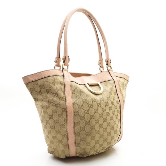 Auth Gucci Tote Bag Beige Canvas #12847G12 - Picture 4 of 13